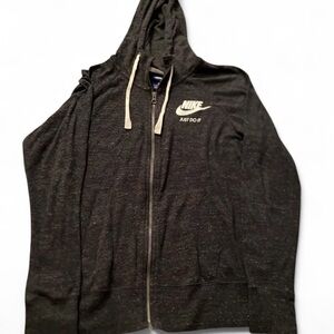 Women’s Nike Sportswear Lightweight Charcoal Gray Full-Zip Hoodie Size L